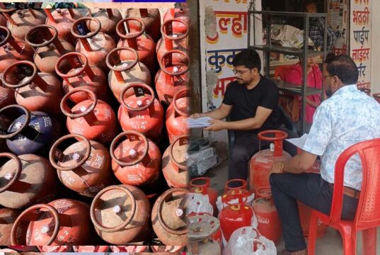 सीपत चौक में गैस सिलेंडरों का अवैध भंडारण उजागर, 54 सिलेंडर जब्त