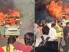 चलती बस बनी आग का गोला, इंदौर-भोपाल हाईवे पर यात्रियों ने कूदकर बचाई जान