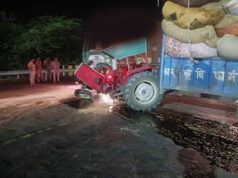 गोसलपुर में सड़क हादसा: हाईवे पर ट्रैक्टर-बस टकराए, 39 लोगों को आई चोटें