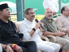 शूटिंग अकादमी पहुंचे केंद्रीय मंत्री धर्मेंद्र प्रधान, खिलाड़ियों से बातचीत कर जाना उनका अनुभव