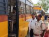 स्कूल बसों की चेकिंग अभियान में खुली पोल, 5 बसों में खामियां मिलने पर चालान जारी
