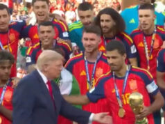 स्पेन ने अर्जेंटीना को हराकर जीता FIFA World Cup, ट्रंप के मंच पर रुकने से बना अजीब माहौल