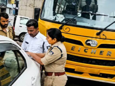 भोपाल ट्रैफिक पुलिस का स्कूल बस चेकिंग अभियान, 600+ बसों की जांच में 40 मिलीं नियमों के खिलाफ