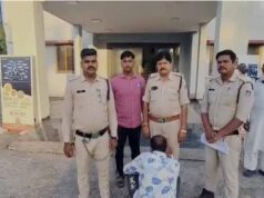 थाना निशातपुरा पुलिस की बड़ी कार्यवाही, कुख्यात 10000/-रुपये का इनामी बदमाश काला उर्फ नजफ ईरानी गिरफ्तार