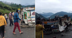चंबा में बड़ा सड़क हादसा, पहाड़ी से गिरकर सड़क पर आ गिरी बस; 7 लोगों की गई जान