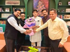 केंद्रीय संचार मंत्री ज्योतिरादित्य सिंधिया से चेम्बर पदाधिकारियों ने की सौजन्य भेंट, विभिन्न महत्वपूर्ण विषयों पर किया आग्रह