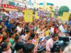भोपाल के अवधपुरी में व्यापारियों का विरोध प्रदर्शन, नगर निगम की नोटिस-सीलिंग कार्रवाई पर जताई नाराजगी