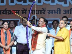 मुख्यमंत्री ने रायपुर के ऐतिहासिक डब्ल्यूआरएस मैदान में किया रावण, कुंभकर्ण और मेघनाद के पुतलों का दहन