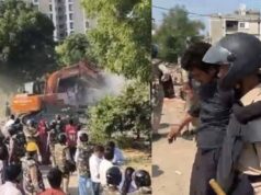 इंदौर RE-2 पर बुलडोजर चला तो भड़के लोग, पथराव के बाद पुलिस ने खदेड़ा; दो घायल