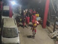 तलवार लेकर निकलीं देवी, खप्पर यात्रा में शामिल हुए उपमुख्यमंत्री विजय शर्मा
