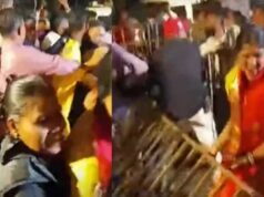 जबलपुर के गरबा आयोजन में हंगामा, पास को लेकर भिड़े कार्यकर्ता और आयोजक; मारपीट से मचा बवाल