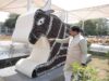 आशीर्वाद का दीया आयोजन के तहत उपयोग किए गए दीयों से बनी नंदी की भव्य आकृति